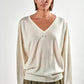 New Pull col v  en maille  blanc sale