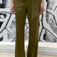 Pantalon olive en soie