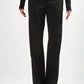 New pantalon coupe flare en gabardine de laine noir