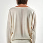 New Pull col v  en maille  blanc sale